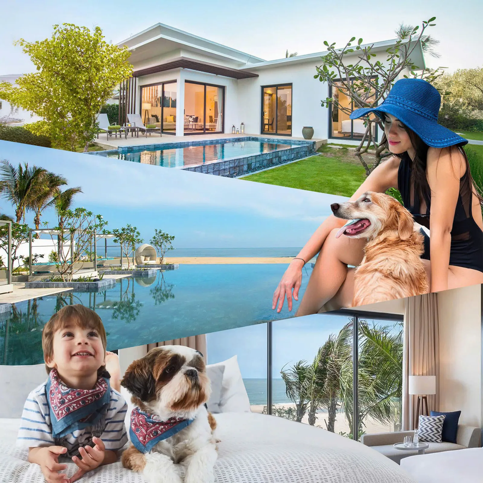 Gia đình nghỉ dưỡng tại villa có hồ bơi riêng